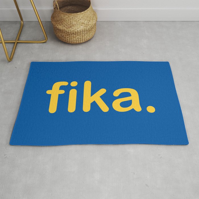 Fika Classic Yellow and Blue Rug