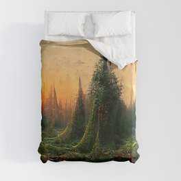 Walking into the forest of Elves Duvet Cover