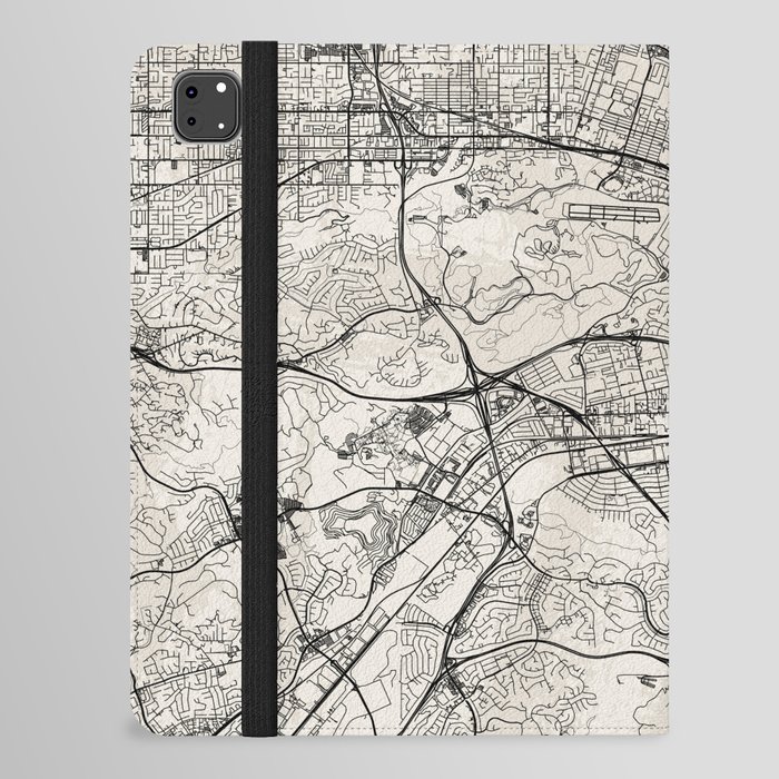 USA, Pomona City Map iPad Folio Case