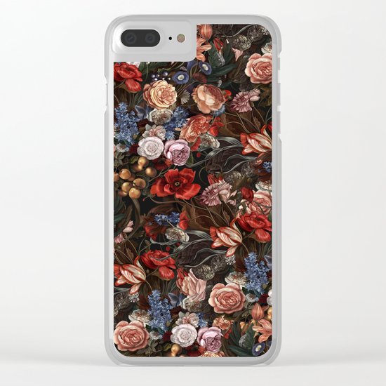 Vintage Summer Floral Clear iPhone Case