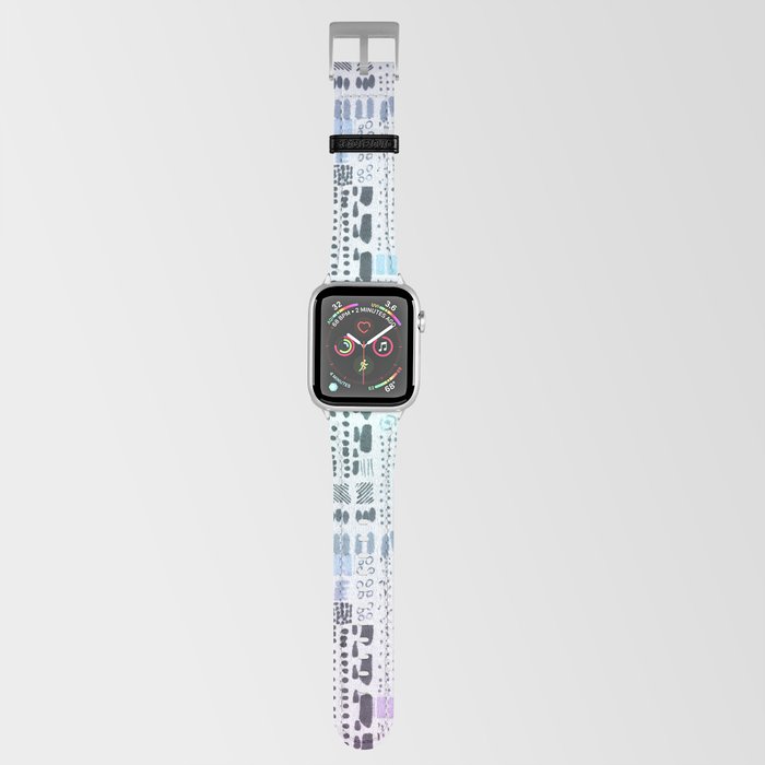 muted tones turquoise ink marks hand-drawn collection Apple Watch Band