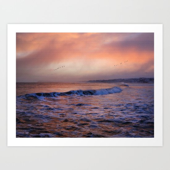 Morning on the coast Art Print