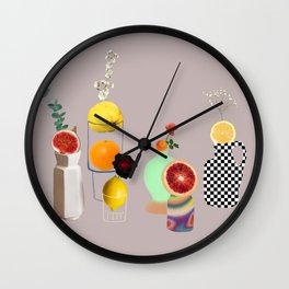 Still Life // Fruits & Flowers Wall Clock