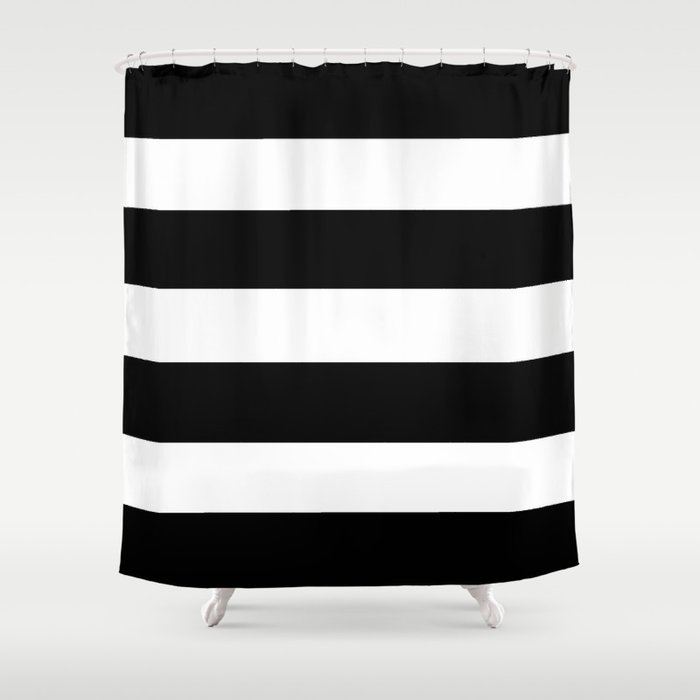 Mariniere marinière black and white Shower Curtain