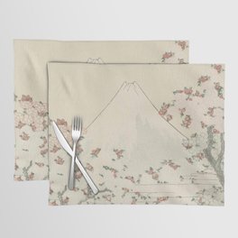 Hokusai, Fuji and cherry blossoms Placemat