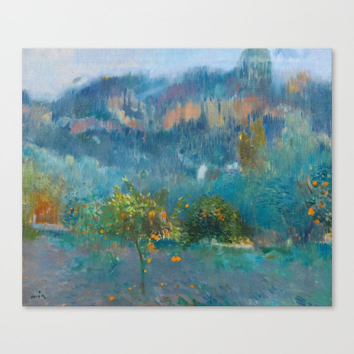 Orange Trees In Mallorca byJoaquin Mir Trinxet Canvas Print