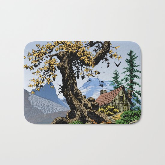 BLUE RIDGE OAK AND KOMA KULSHAN Bath Mat