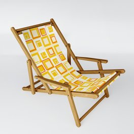 Modern Yellow Squares with Mid-Century Vibes Sling Chair
