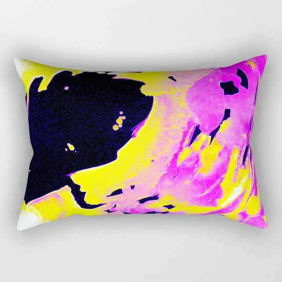 If Girls had their way with waves, Pink Minimal Water Rectangular Pillow
