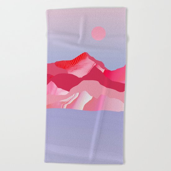Pink Sun Blush Beach Towel