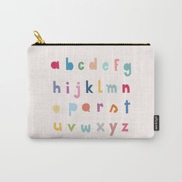 ABC alphabet art Carry-All Pouch | Gift, Letters, Learning, Kids, Curated, Colors, Alphabet, Papercut, Font, Graphicdesign 