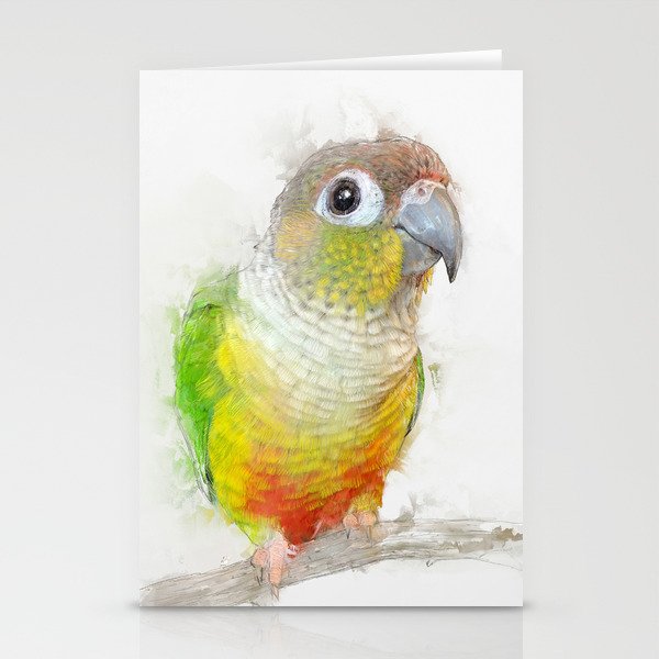 Pineapple Conure Portrait Stationery Cards