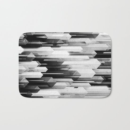 obelisk posture 3 (monochrome series) Bath Mat