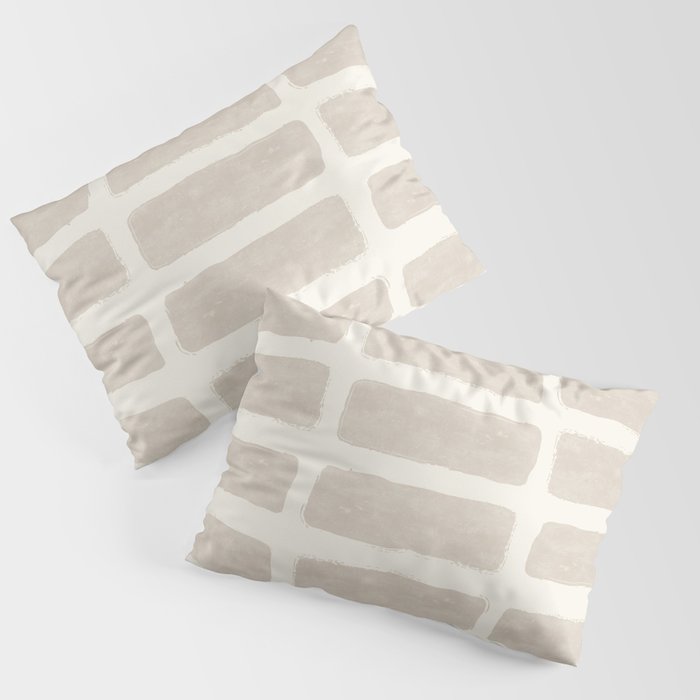 hampton painted blocks khaki Pillow Sham