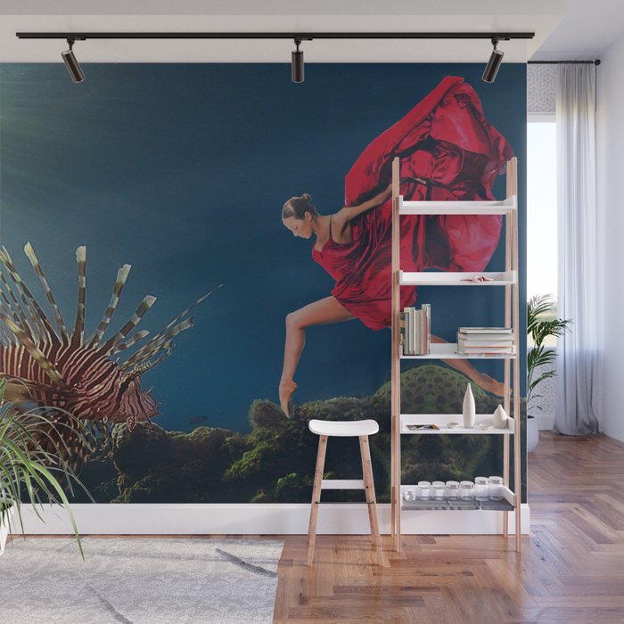 The Maiden and the Lion Fish Wall Mural