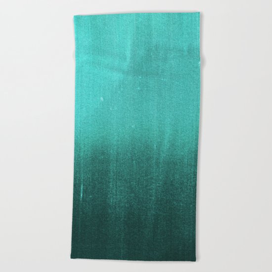 BLUR / abyss / turquoise green Beach Towel
