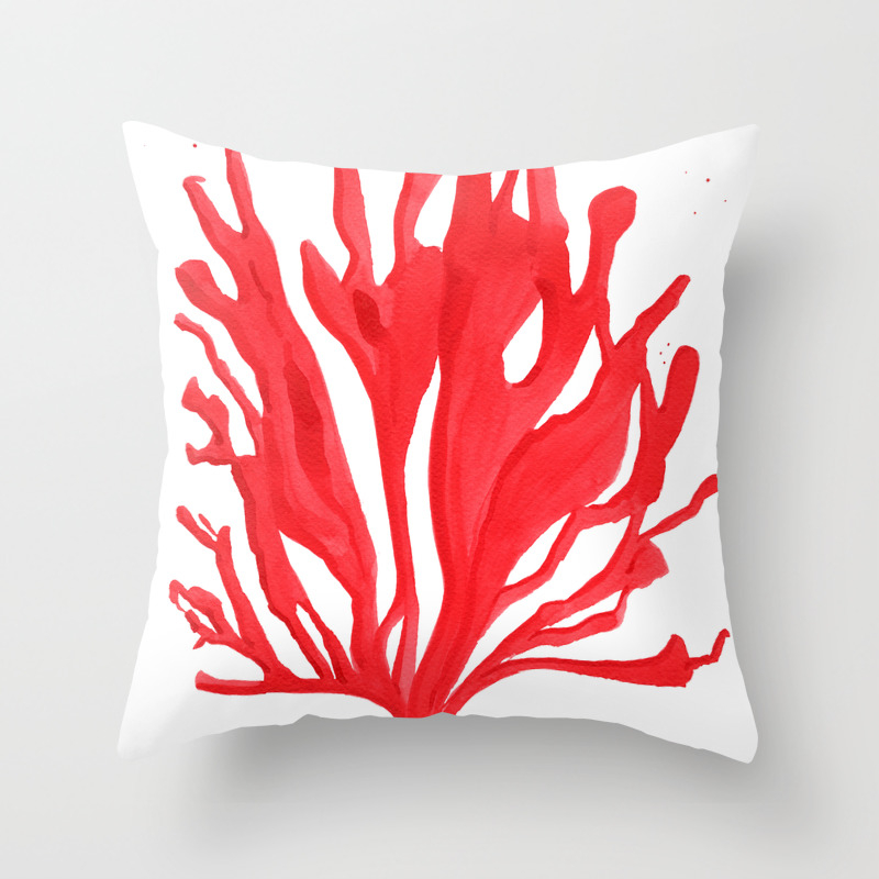 Red Coral No 2 Throw Pillow By Theaestate Society6