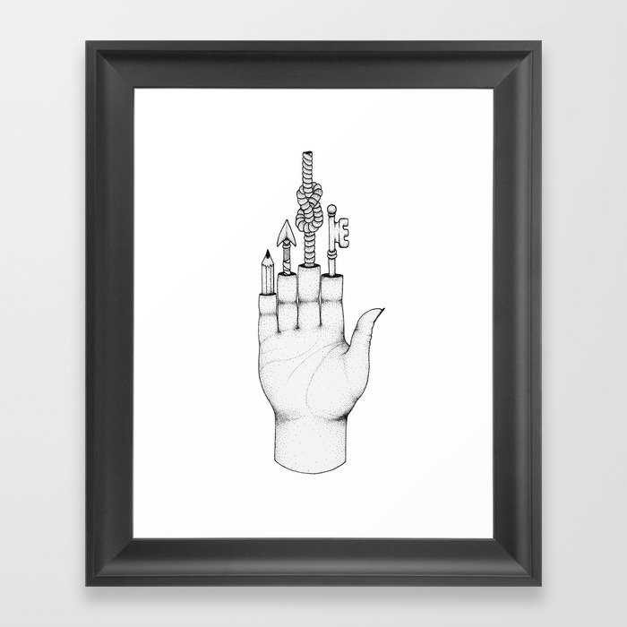 The magic hand Framed Art Print
