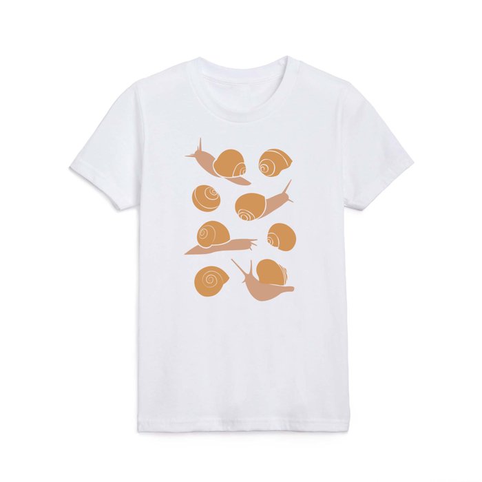 Retro Snail Pattern Kids T Shirt