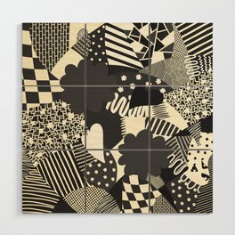 Geometric pattern collage 1 Wood Wall Art