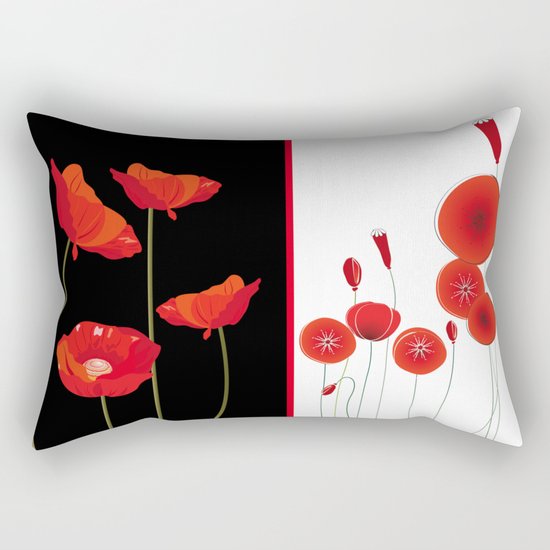 Graceful poppies Rectangular Pillow