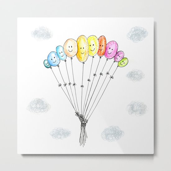 Balloon Love: Tied Up Metal Print