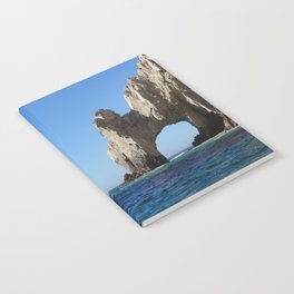 Mexico Photography - Beautiful Arch Going Over The Blue Sea Notebook