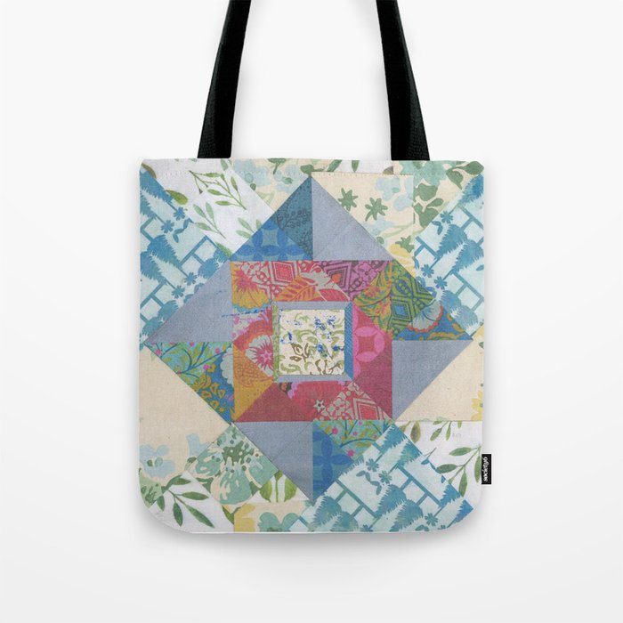 COLLAGE QUILT ART Tote Bag