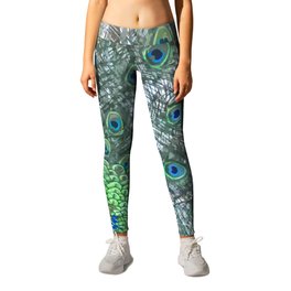 Pleasing Peacock Leggings | Birds, Acrylic, Feather, Colorful, Animal, Watercolor, Lovely, Feathers, Digital, Peacock 