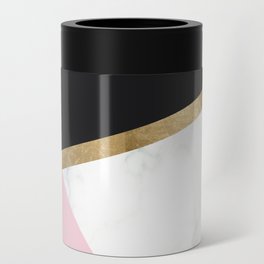 Glam blush marble geo Can Cooler