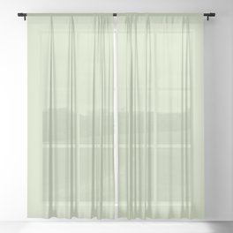 SOOTHING GREEN COLOR.  Plain Pale Celadon  Sheer Curtain