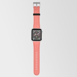 Pink-Peach Solid Color Pantone Color of the Year Living Coral 16-1546 Apple Watch Band