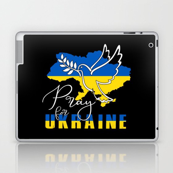 Ukranian flag peace for ukraine pray for ukraine Laptop & iPad Skin