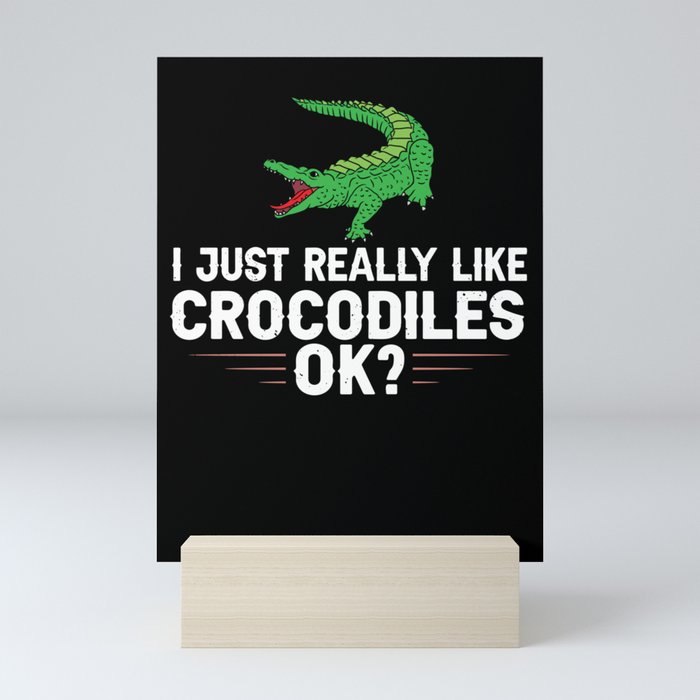 Crocodile Alligator Reptile Africa Animal Head Mini Art Print
