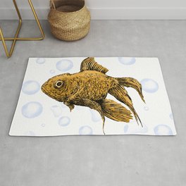 Goldfish Rug | Fish, Goldfishbowl, Fishlover, Apatche, Apatcherevealed, Swimming, Fishing, Ocean, Water, Sea 