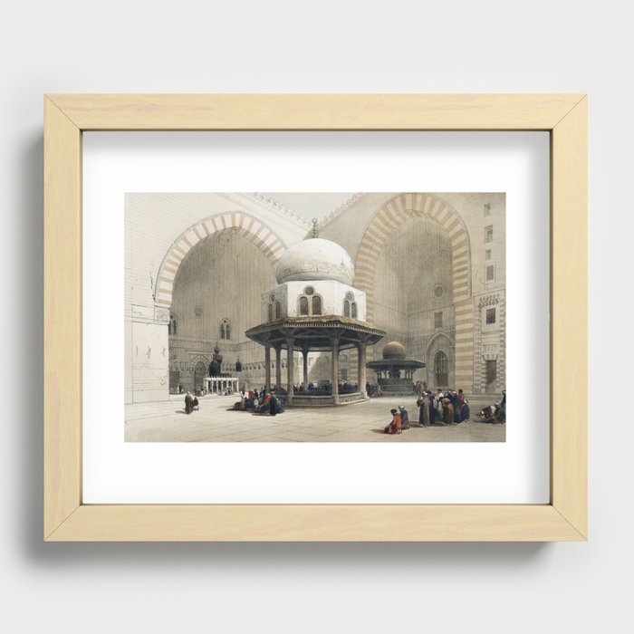 Mosque of Sultan Hassan Cairo illustration by David Roberts (1796–1864) Recessed Framed Print