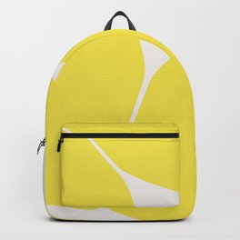 The Betsy Collection Minimalist Modern Floral in Yellow Backpack
