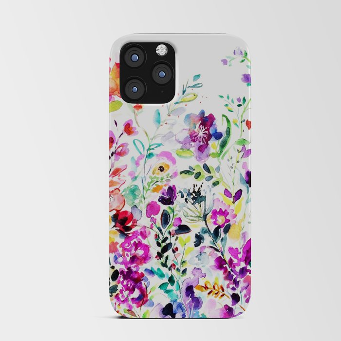 Watercolor floral iPhone Card Case