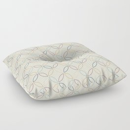 Four Leaf cement circle tile. Geometric circle decor pattern. Digital Illustration background Floor Pillow