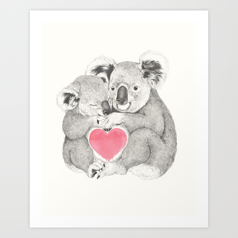 Коала с детенышем рисунок
