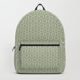 Inky Dots Minimalist Pattern in Sage and Beige Backpack