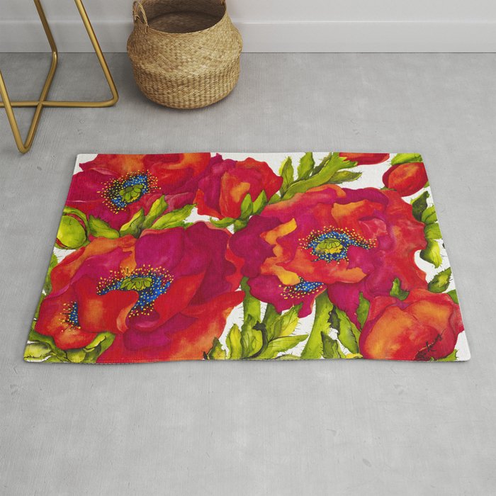 Bold Poppies Rug