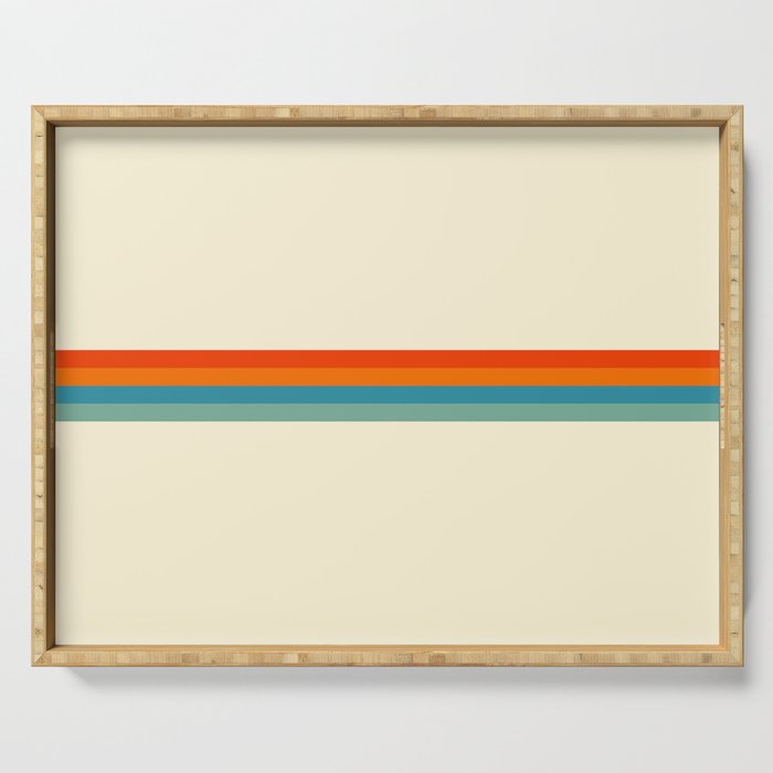 Delanoh - Colorful Abstract Stripes Serving Tray