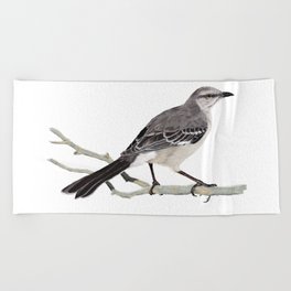 Northern mockingbird - Cenzontle - Mimus polyglottos Beach Towel