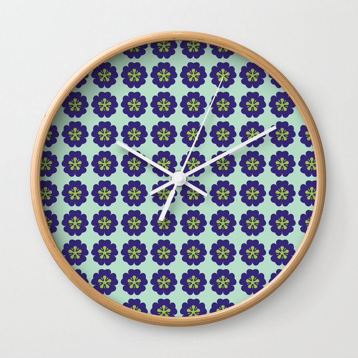 Geometric flower pattern Wall Clock
