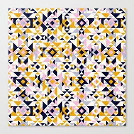 Modern Geometric Abstract Aztec Motif Inspired Canvas Print