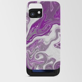 Magenta Gray White Groovy Pattern iPhone Card Case