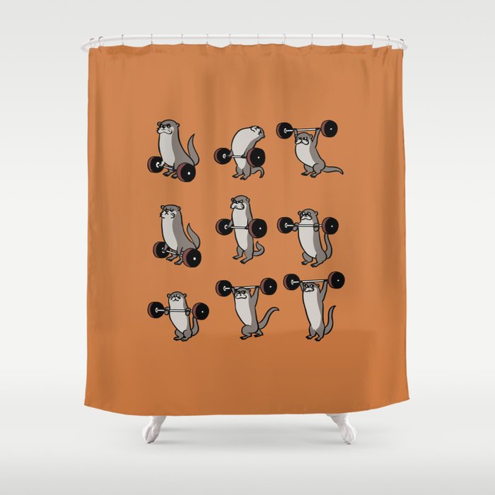 Olympic Lifting Otter Shower Curtain