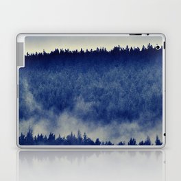 Misty Pine Forest Drama in the Scottish Highlands Laptop Skin