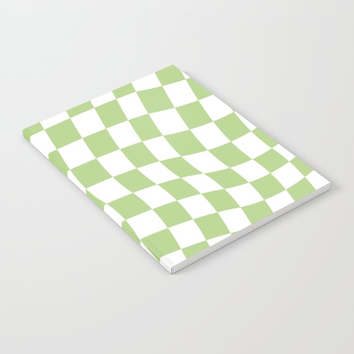 Lime Green Warped Check Notebook